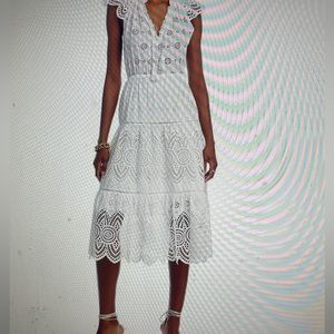 Bloomingdale’s white eyelet dress  size 6